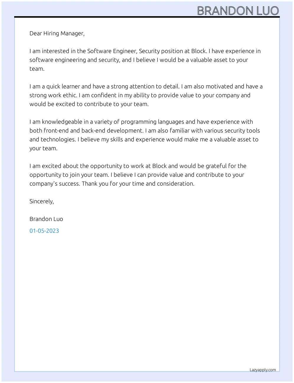 38711 cover letter example address