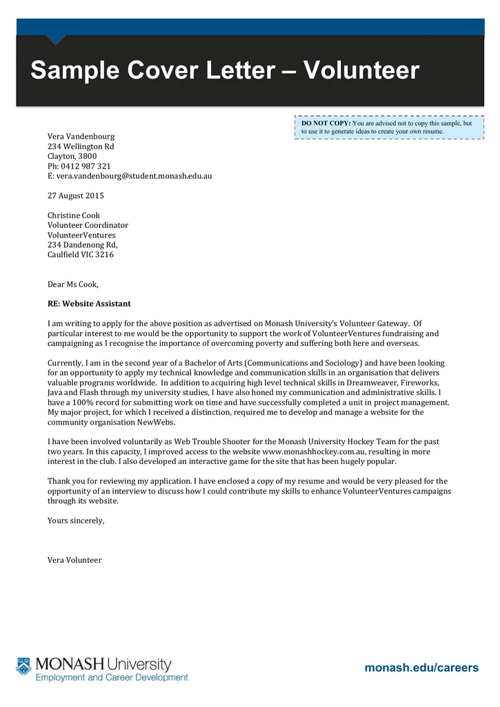 38753 volunteer cover letter formatting