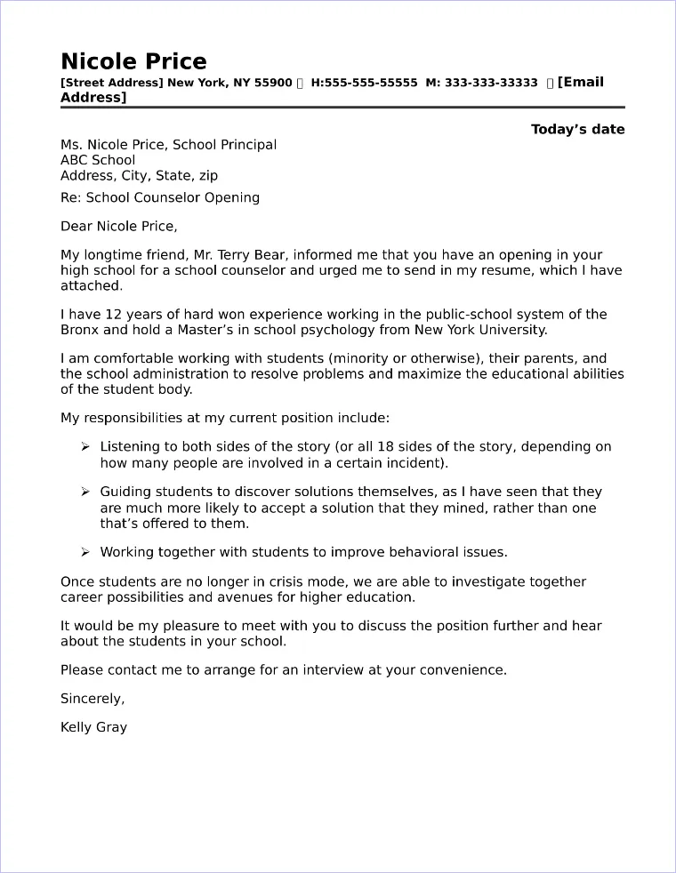 38756 school counselor cover letter writing