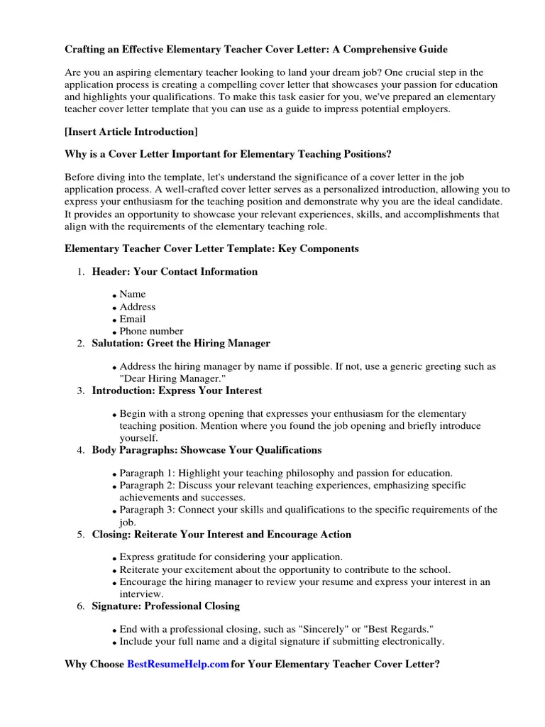 38759 elementary teaching cover letter header