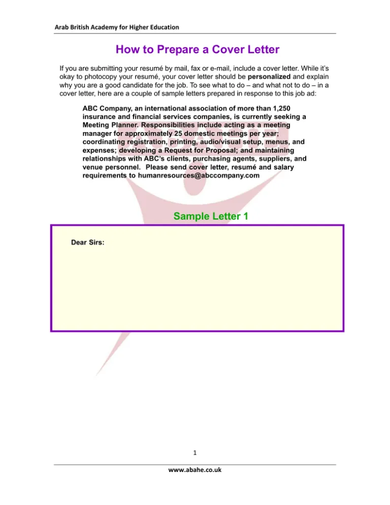 38767 tailoring cover letter