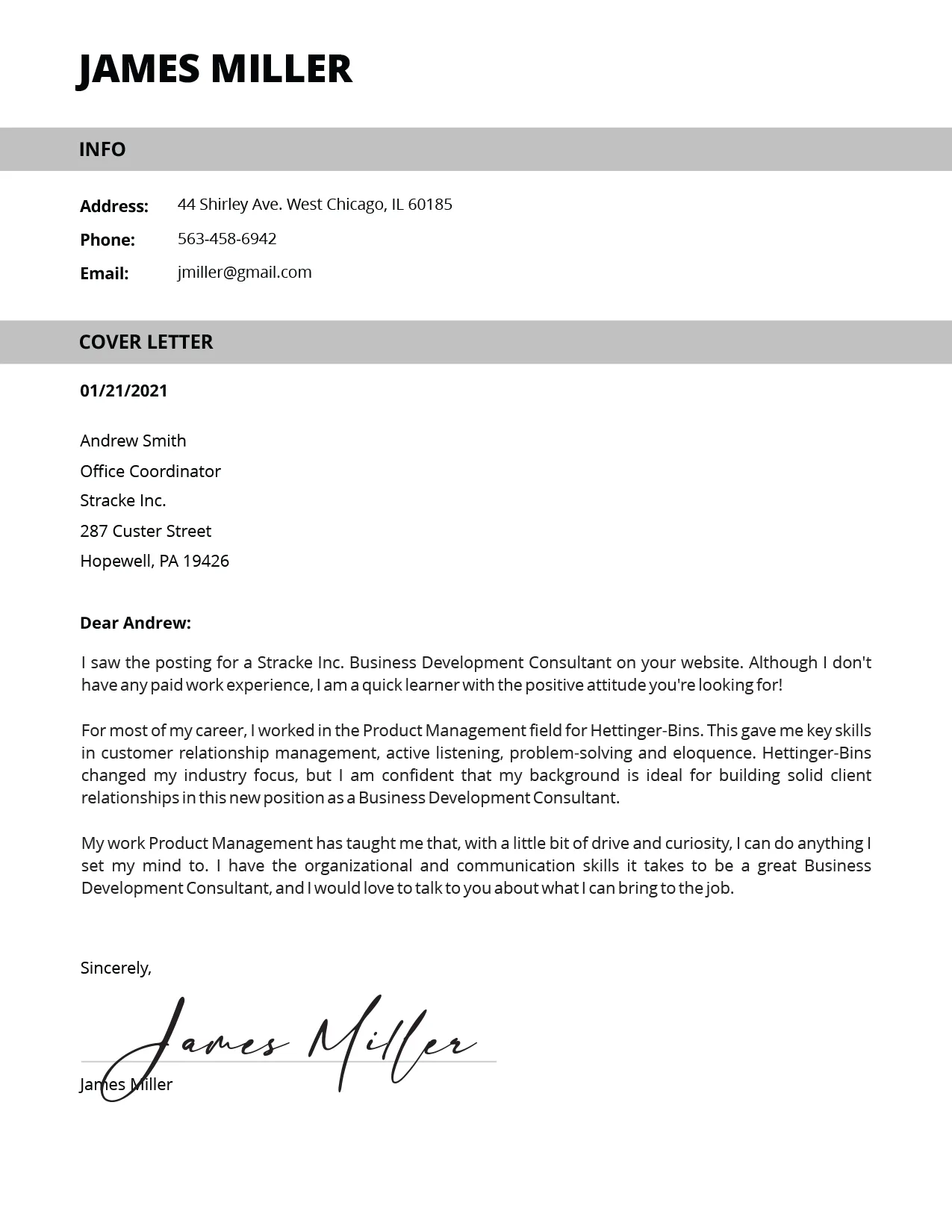 38769 cover letter components