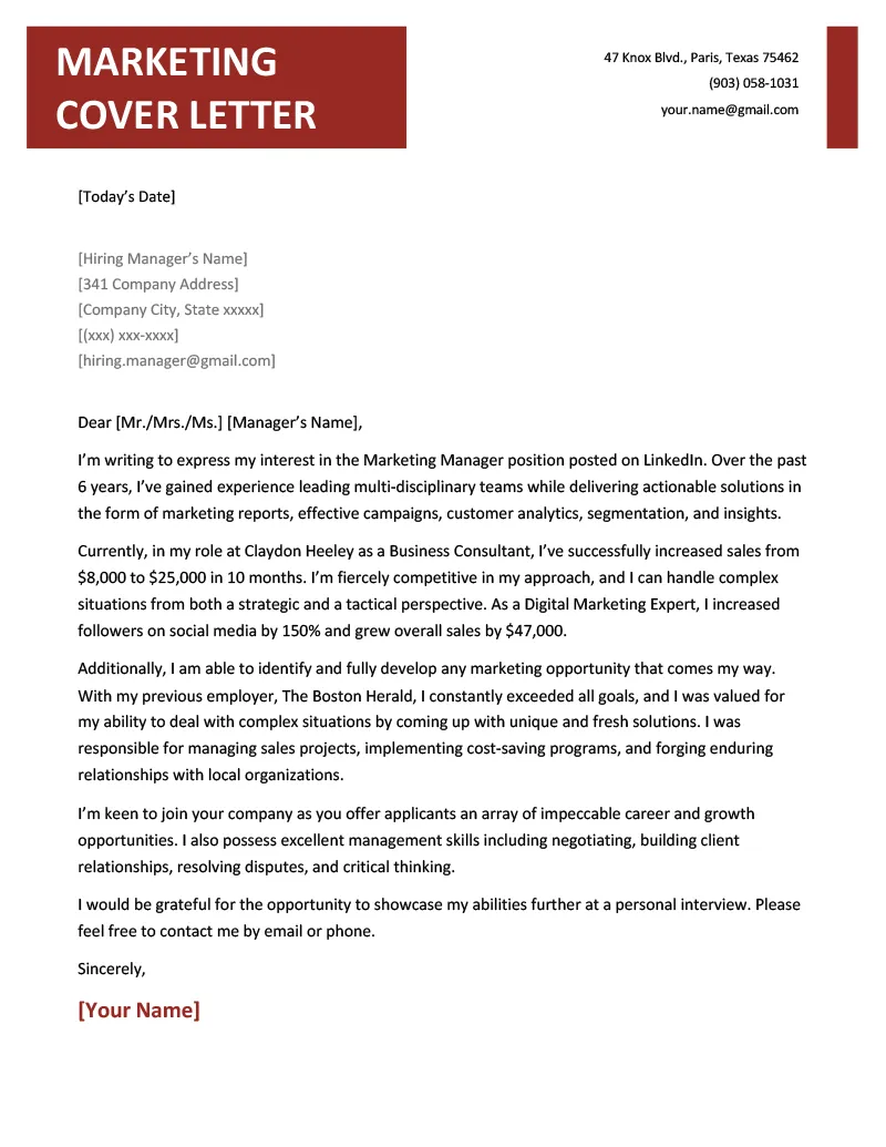 38782 marketing results cover letter