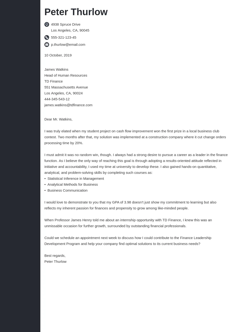 38809 cover letter components