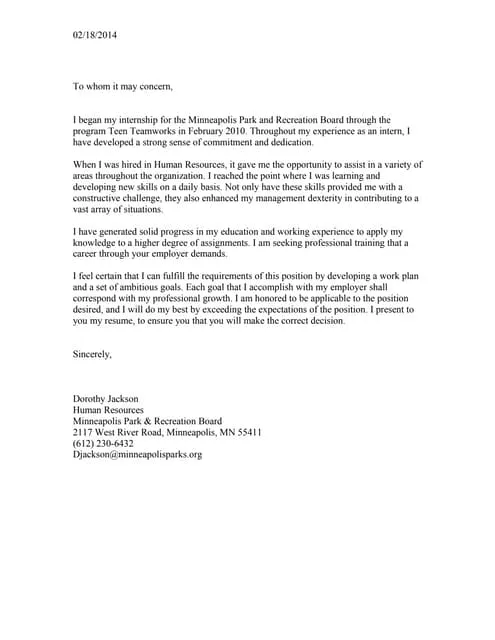 38810 personal touch cover letter