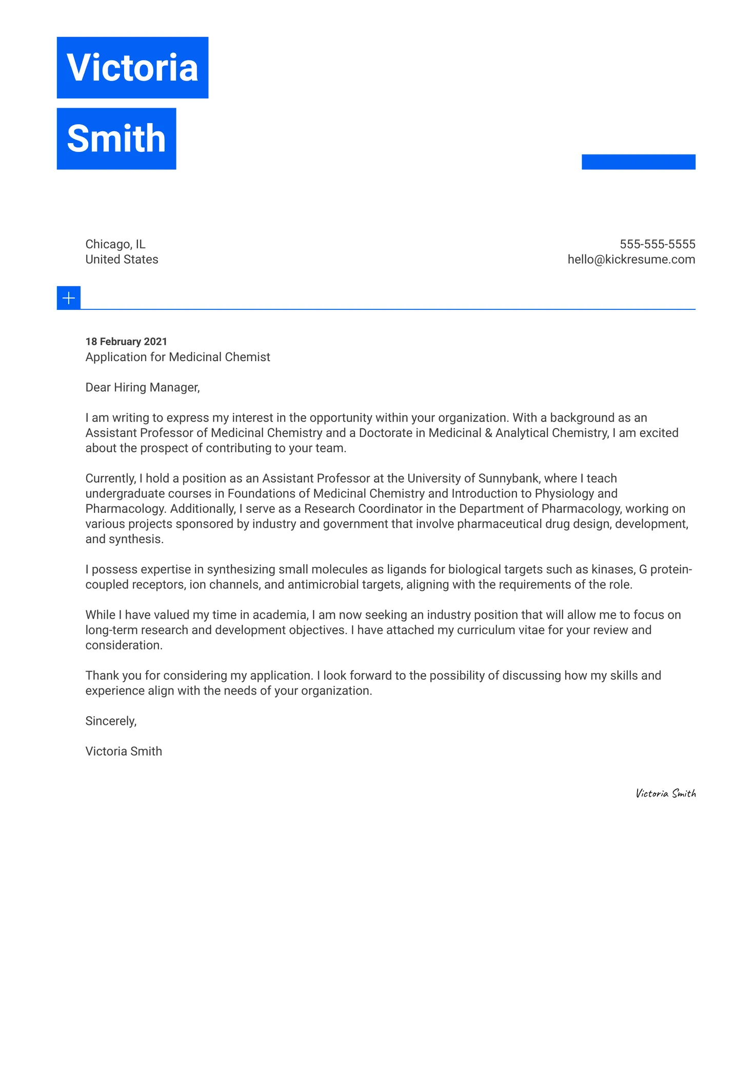38842 chemist cover letter sample 2