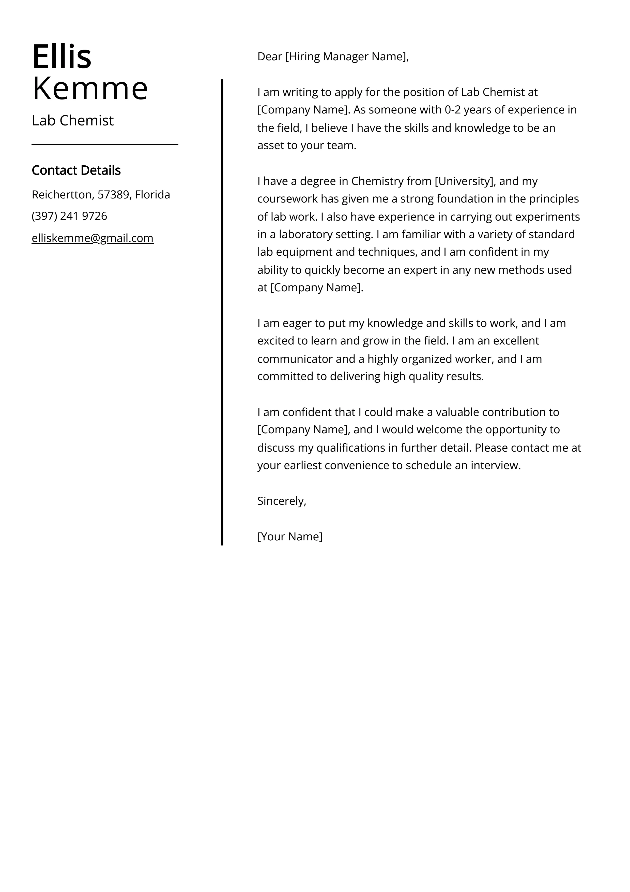 38842 chemist cover letter sample 3