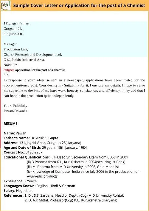 38842 chemist cover letter sample 4
