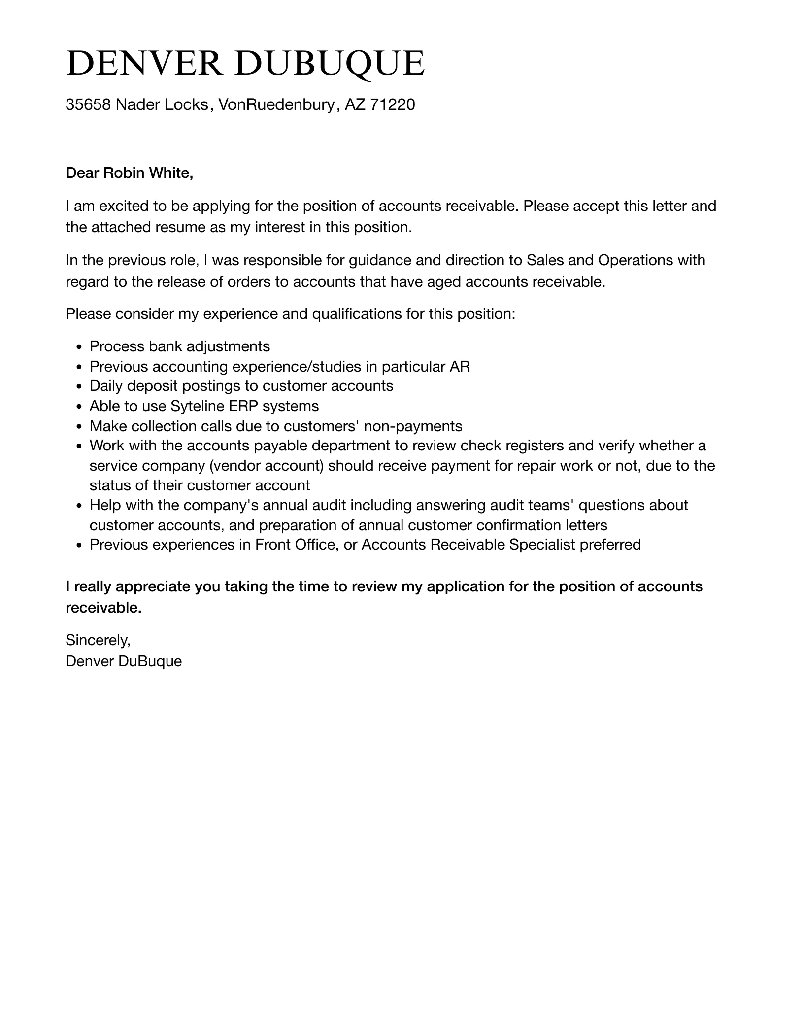 38849 skills for accounts receivable