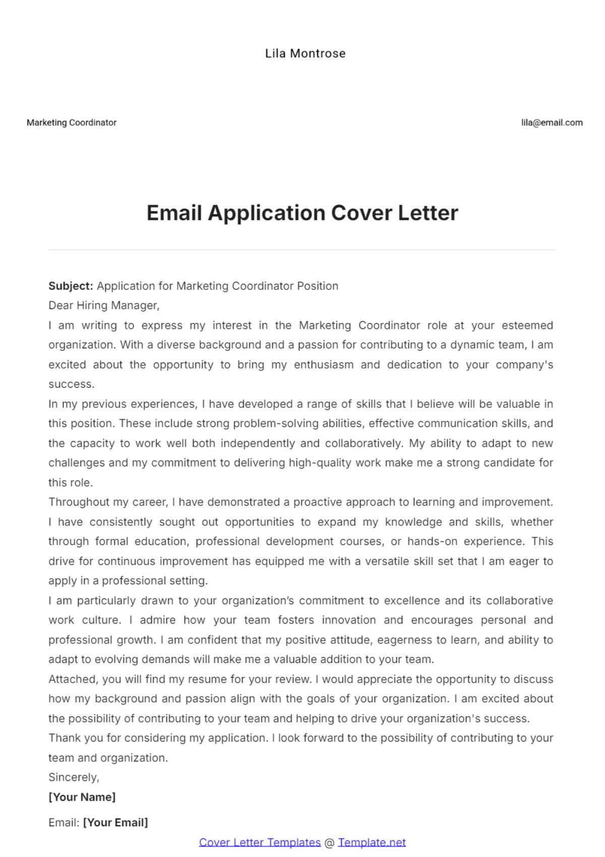 38855 cover letter email formatting
