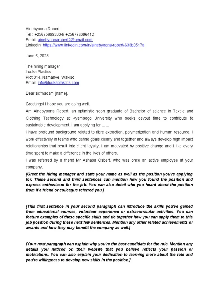 38865 cover letter basics