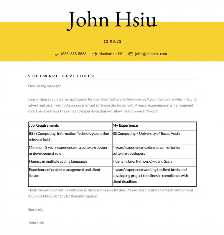 38870 cover letter components