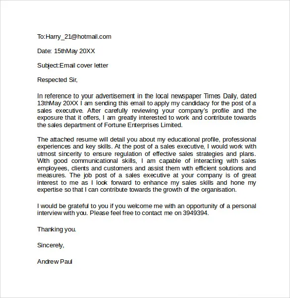 38875 cover letter email research