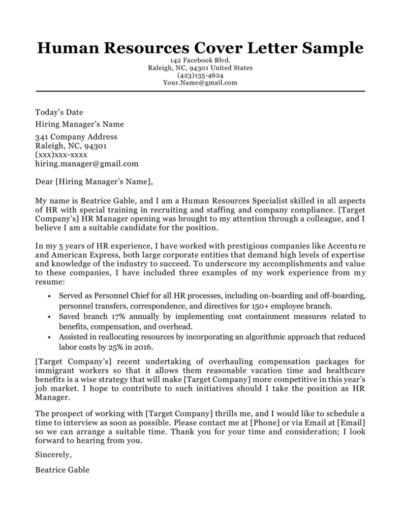 38882 hr cover letter achievements