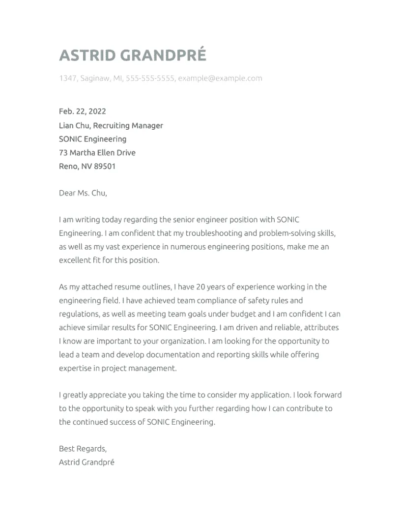 38900 cover letter formatting