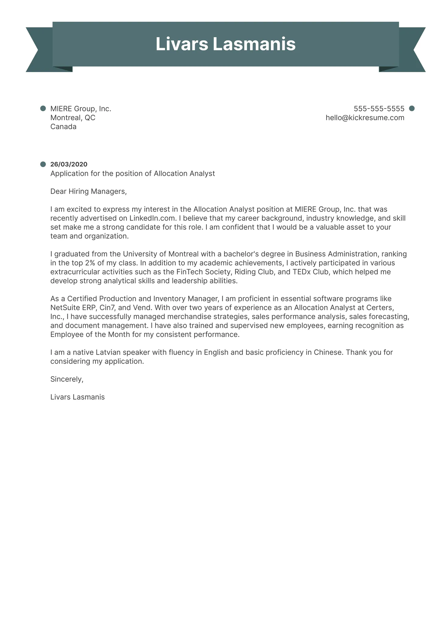 38901 proofreading cover letter