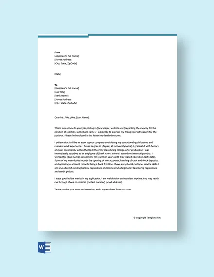 38931 banking cover letter