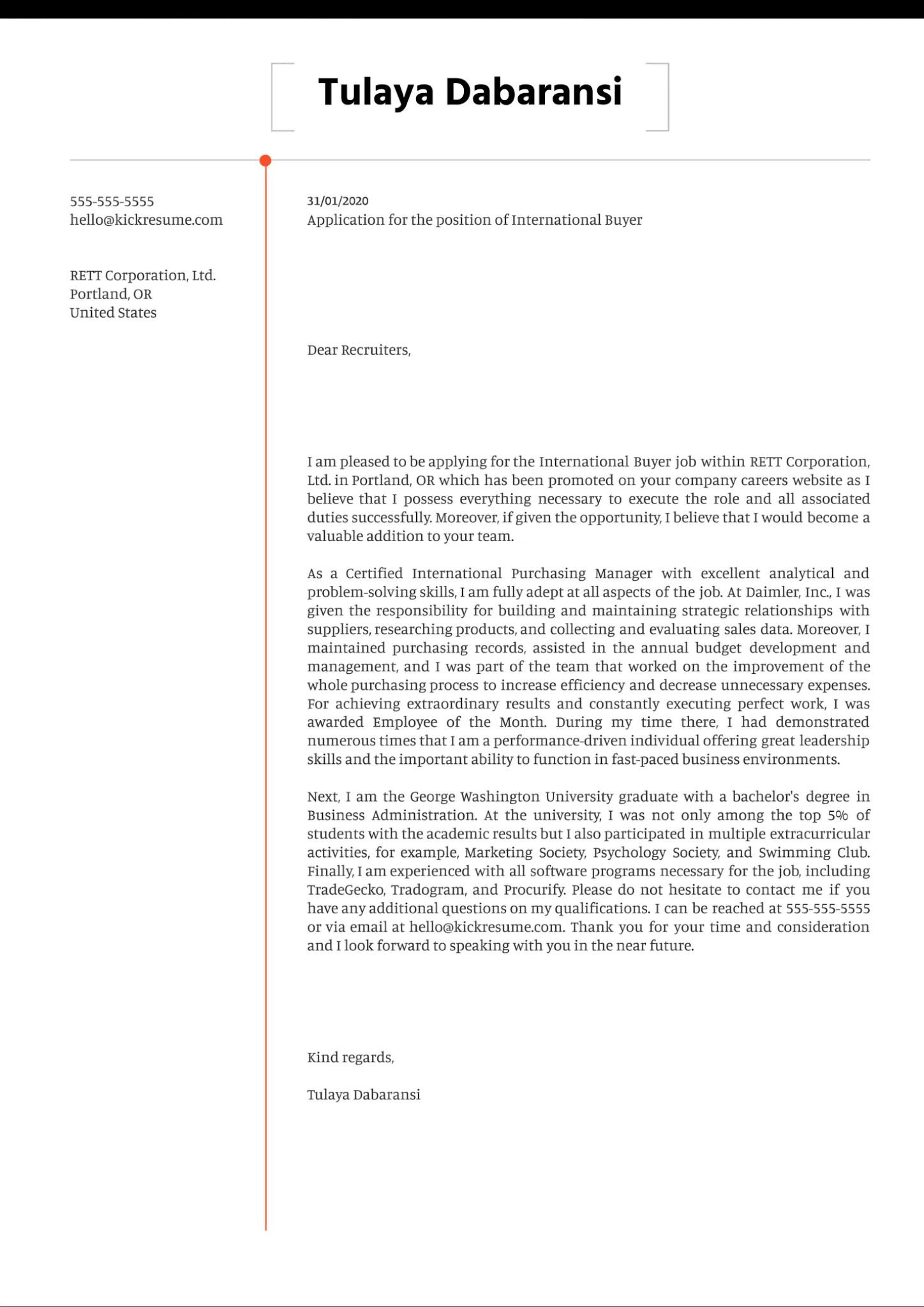 38946 buyer cover letter formatting