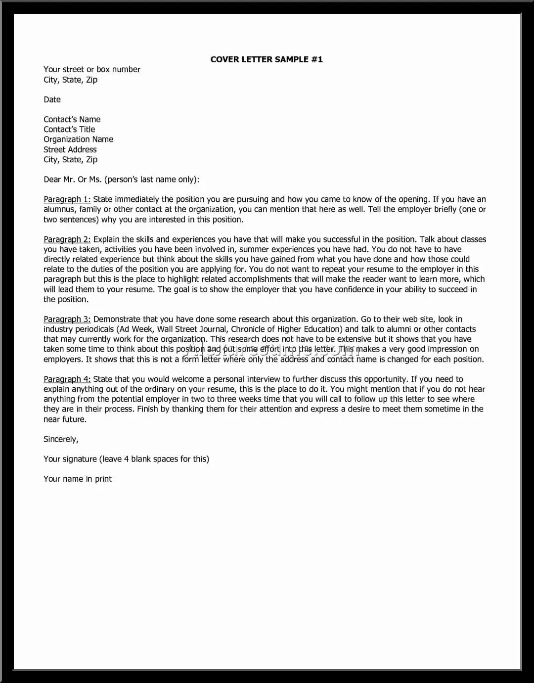 43800 cover letter tips