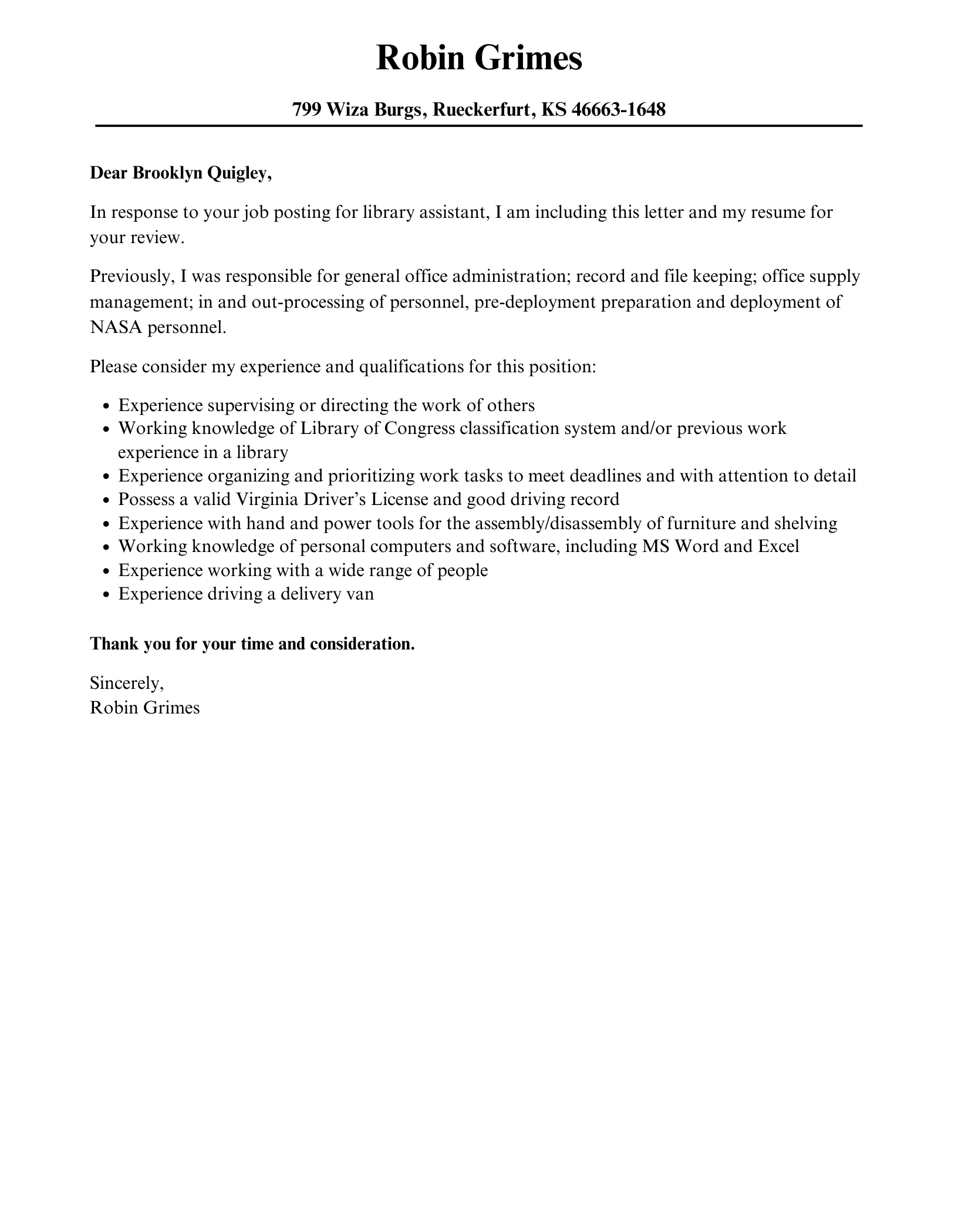 43811 library cover letter example