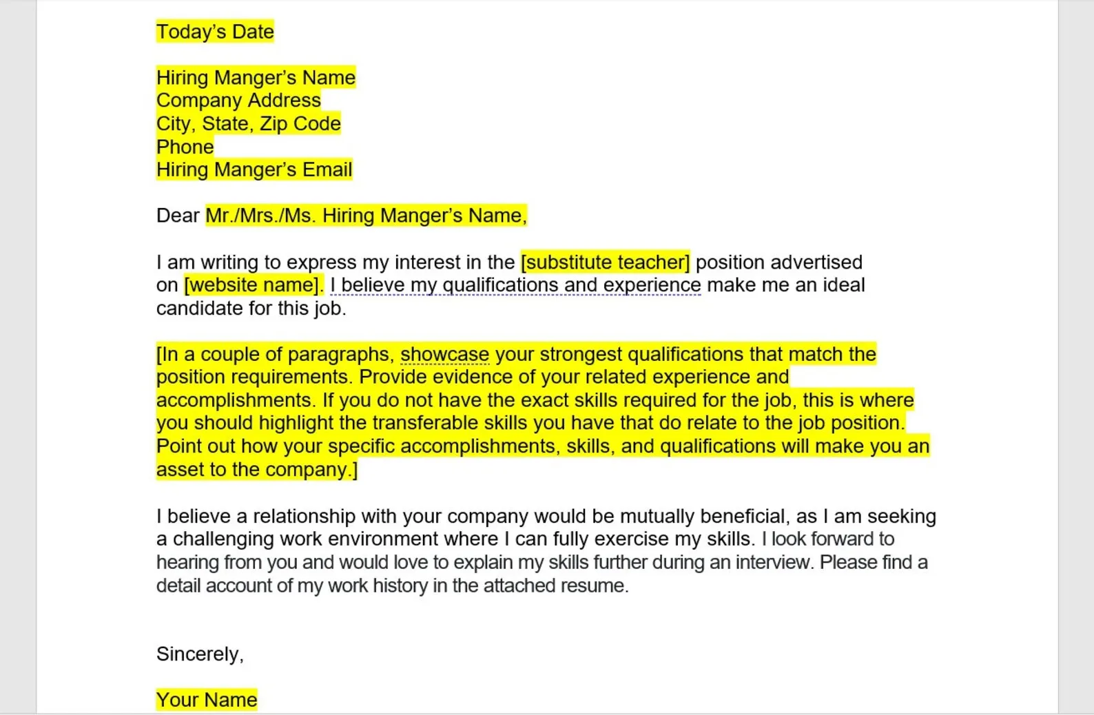 43813 proofreading cover letter