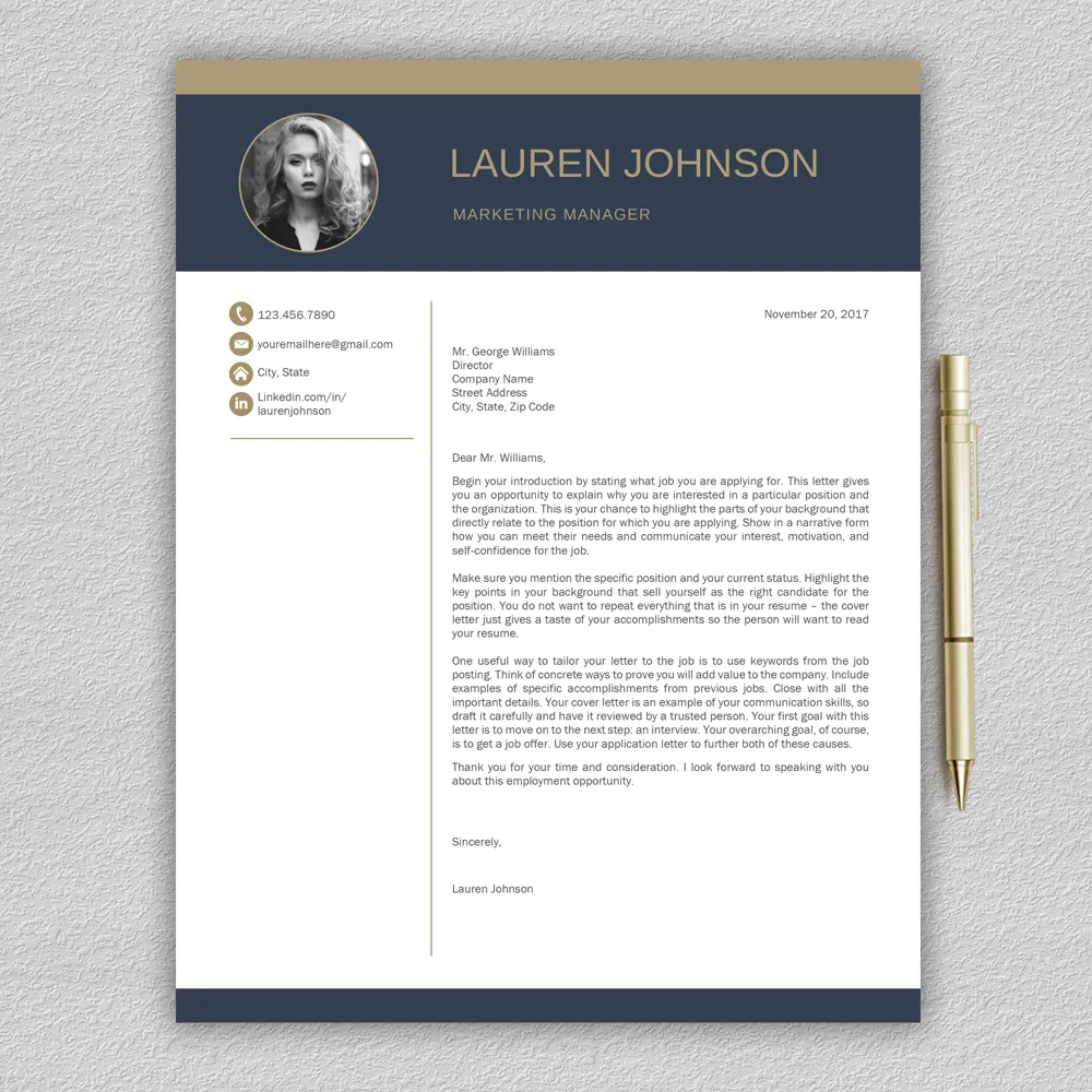 43823 cover letter components