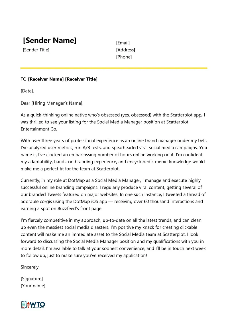 43848 cover letter templates