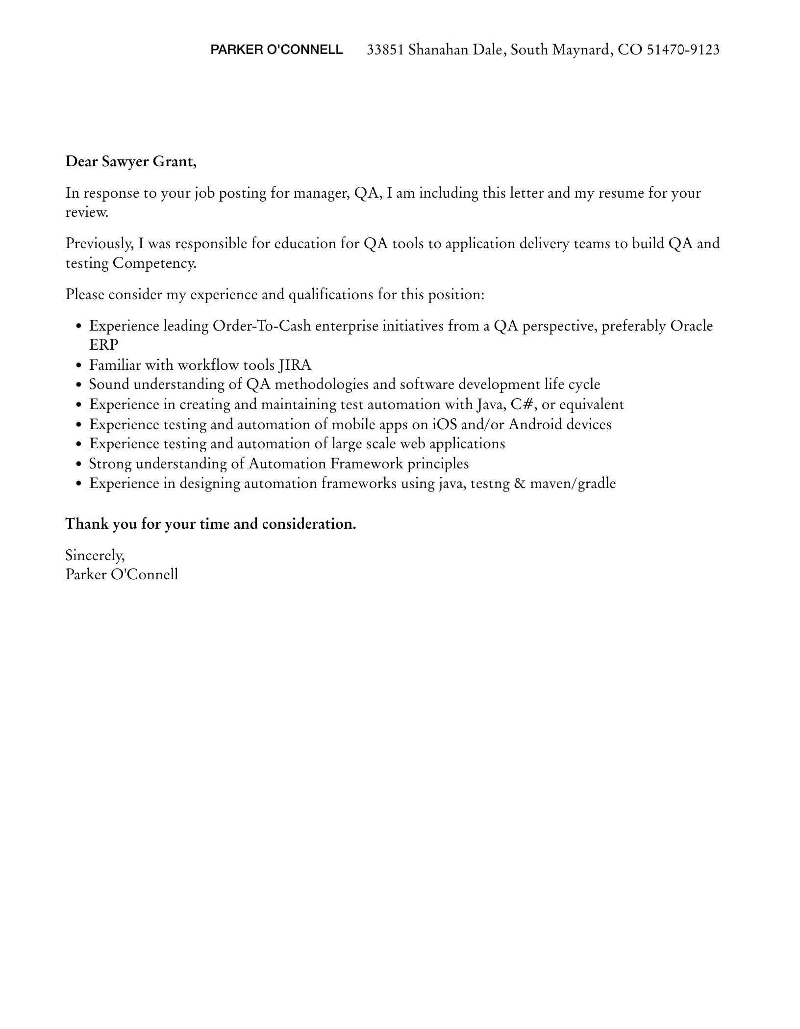 43877 qa manager project example