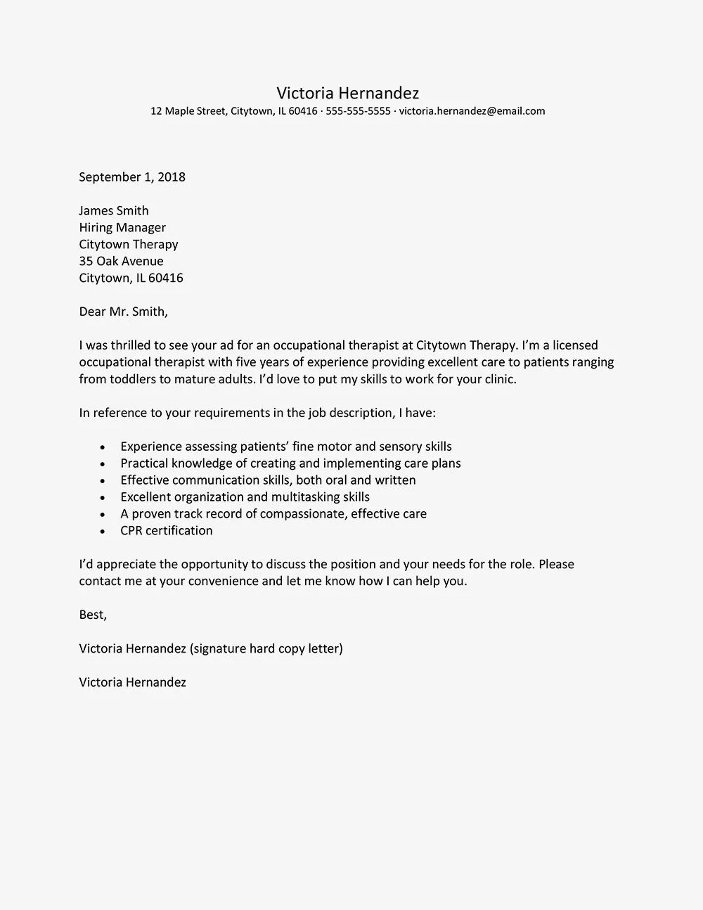 43898 cover letter formatting