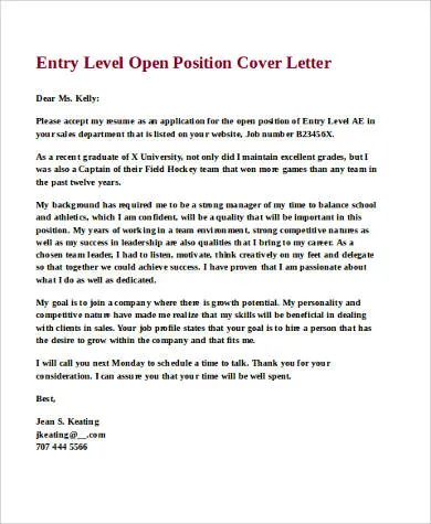 43904 cover letter structure