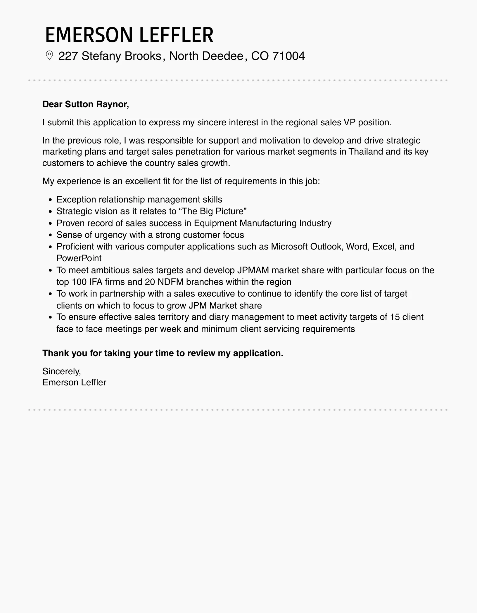 43905 vp sales formatting