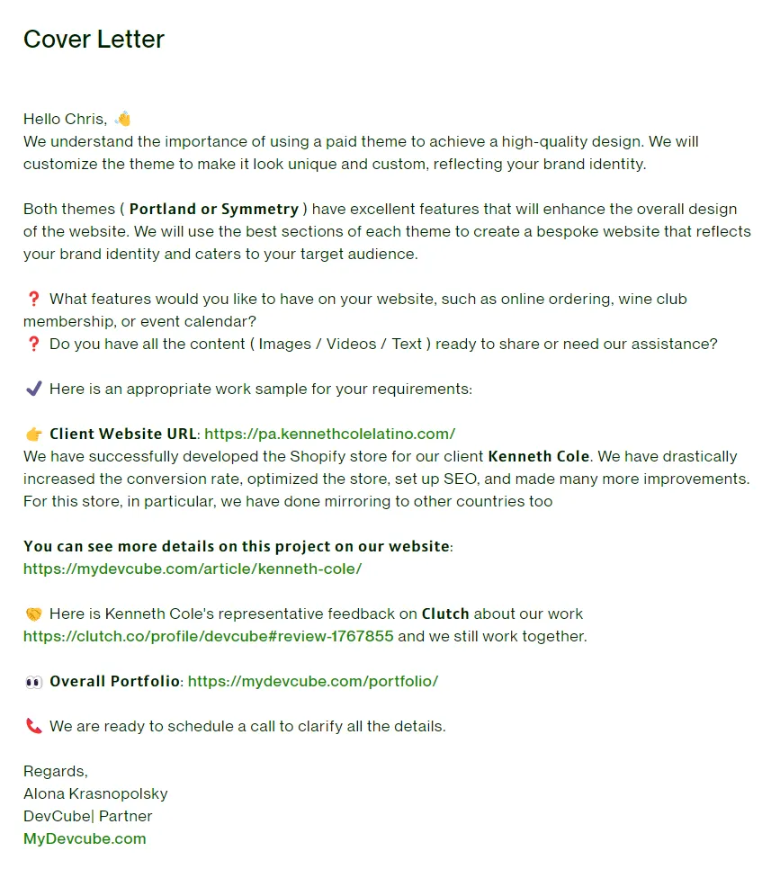 43909 cover letter examples