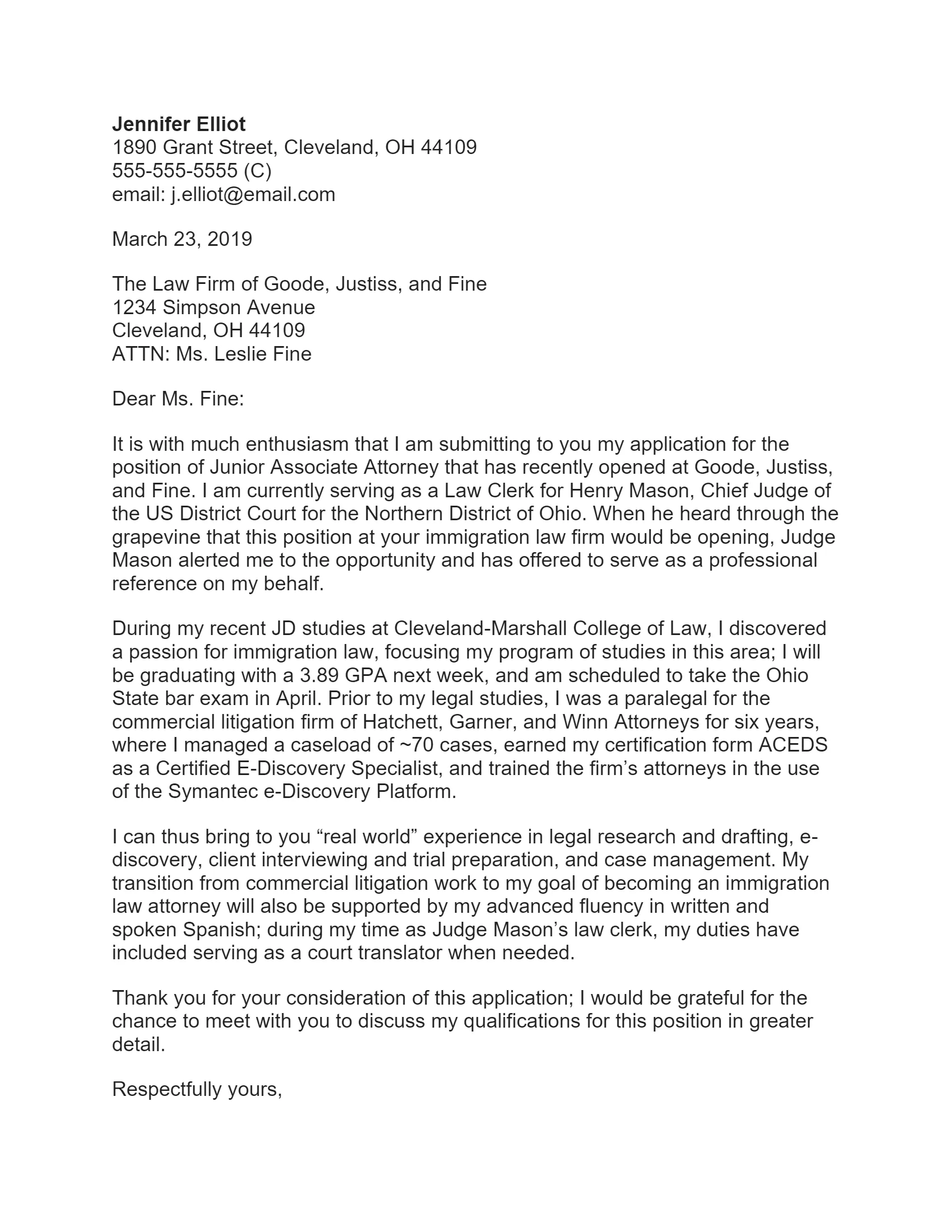 43920 cover letter tips